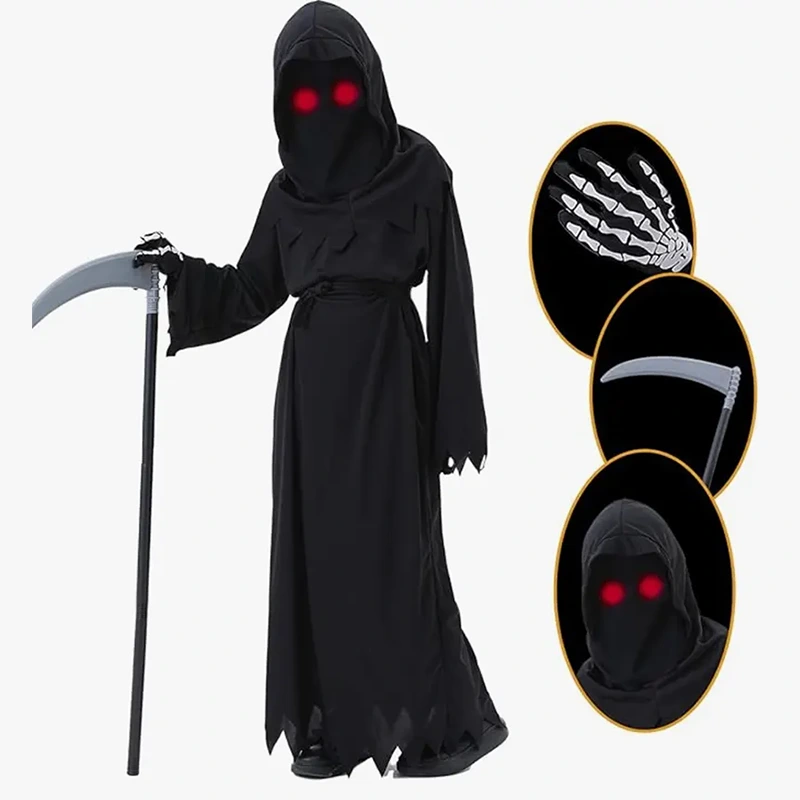 Cool Black Kids Grim Reaper Robe για Halloween